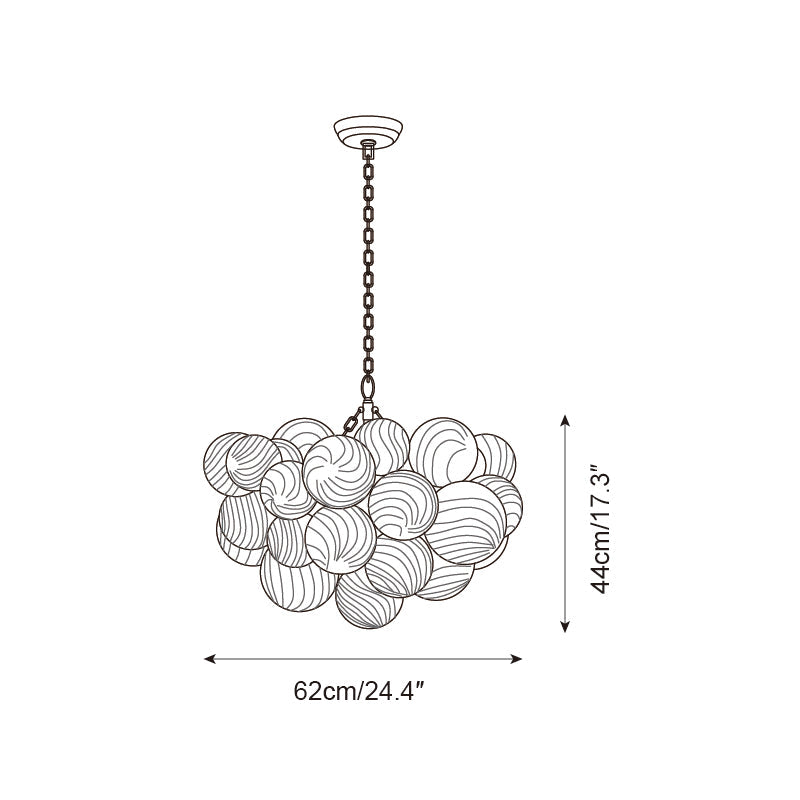 Talia Chandelier Glass Sphere Cascade - Letslighting