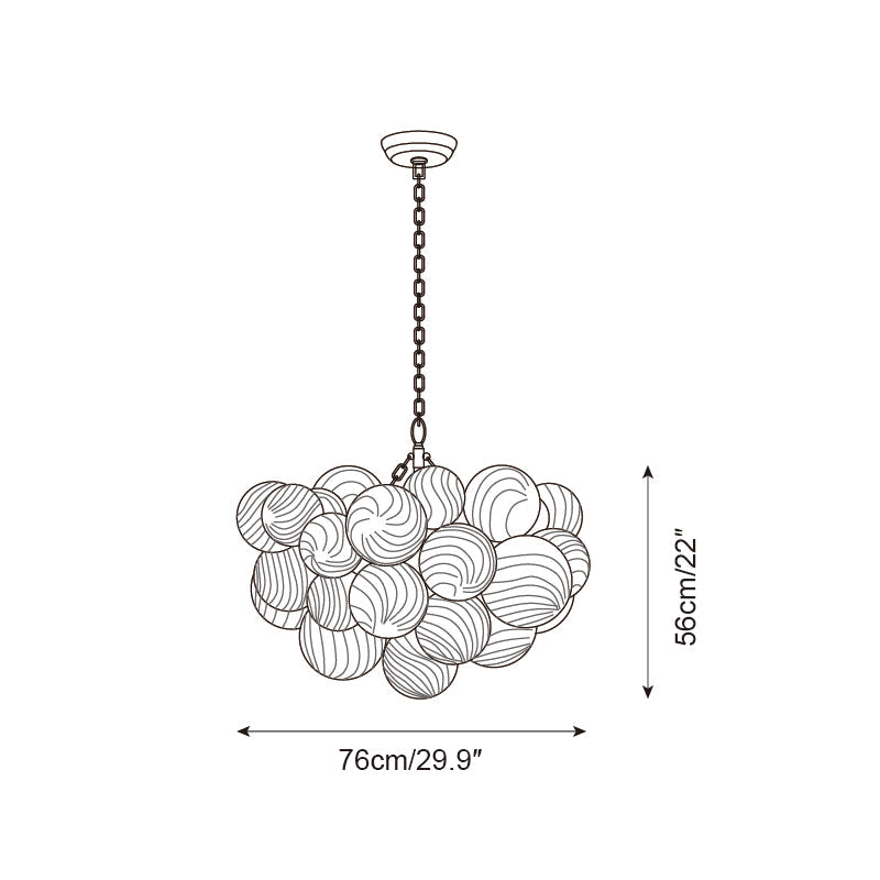 Talia Chandelier Glass Sphere Cascade - Letslighting