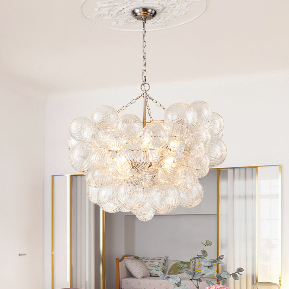 Talia Chandelier Glass Sphere Cascade - Letslighting