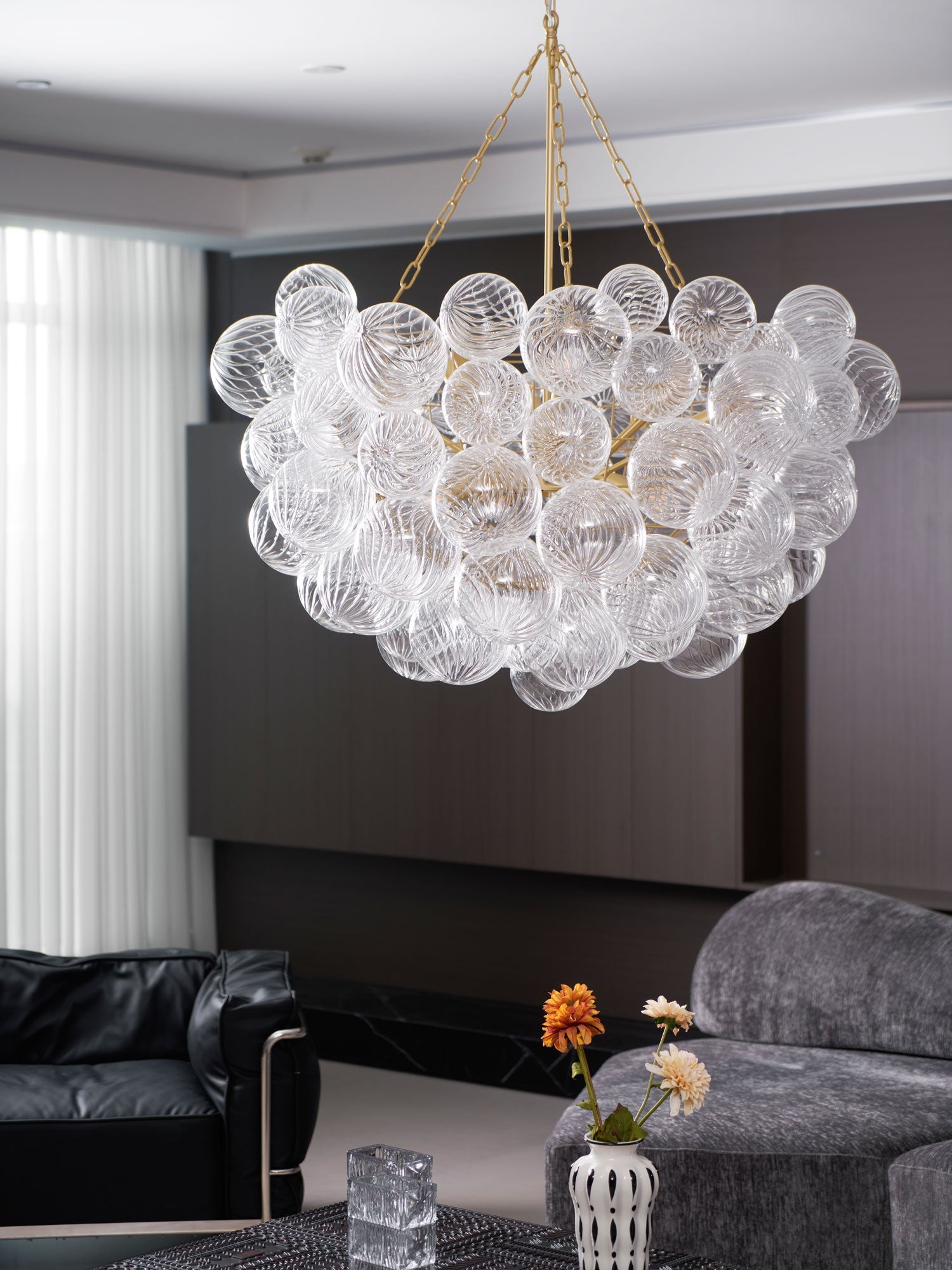Talia Chandelier Glass Sphere Cascade - Letslighting