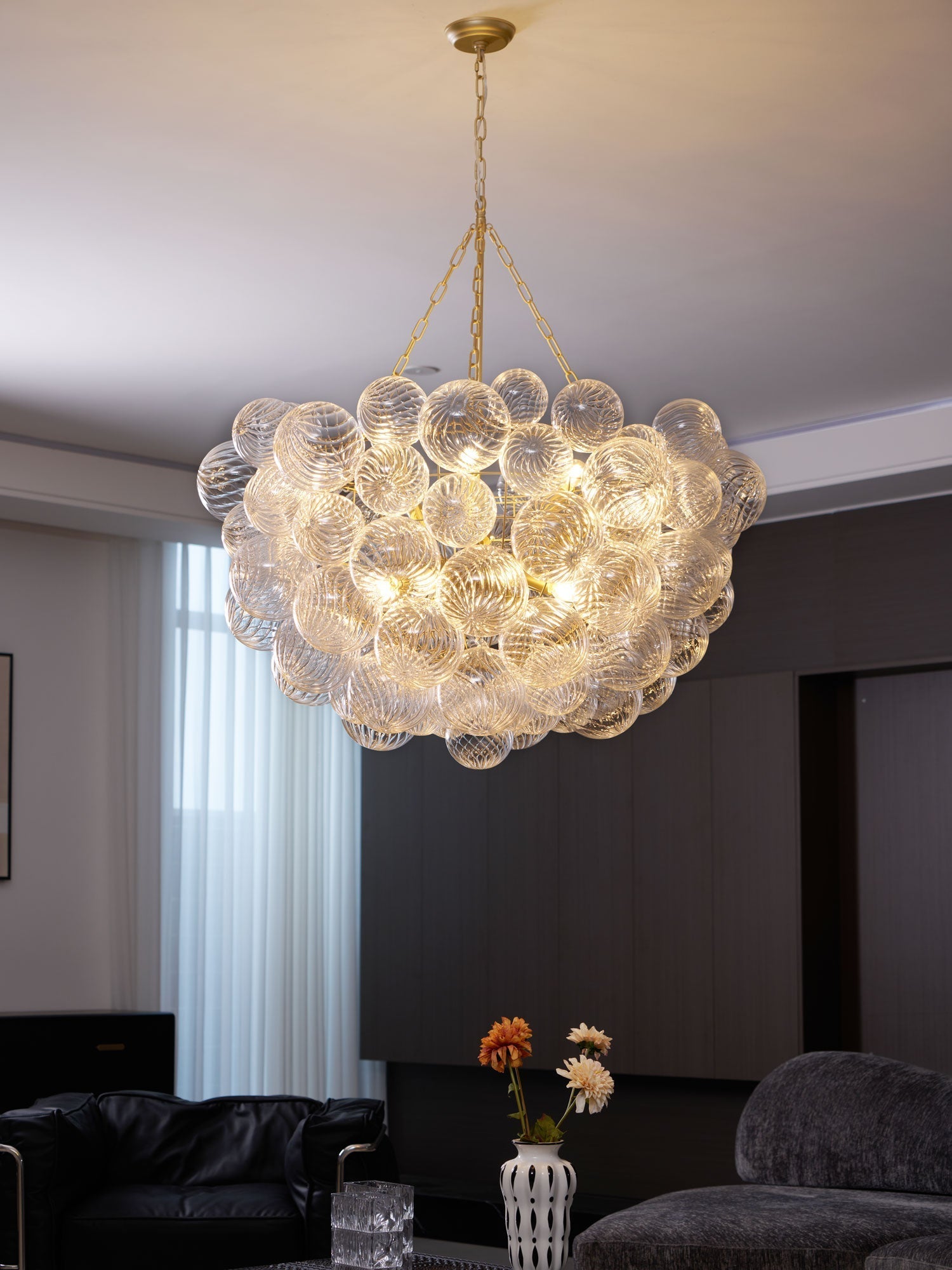 Talia Chandelier Glass Sphere Cascade - Letslighting