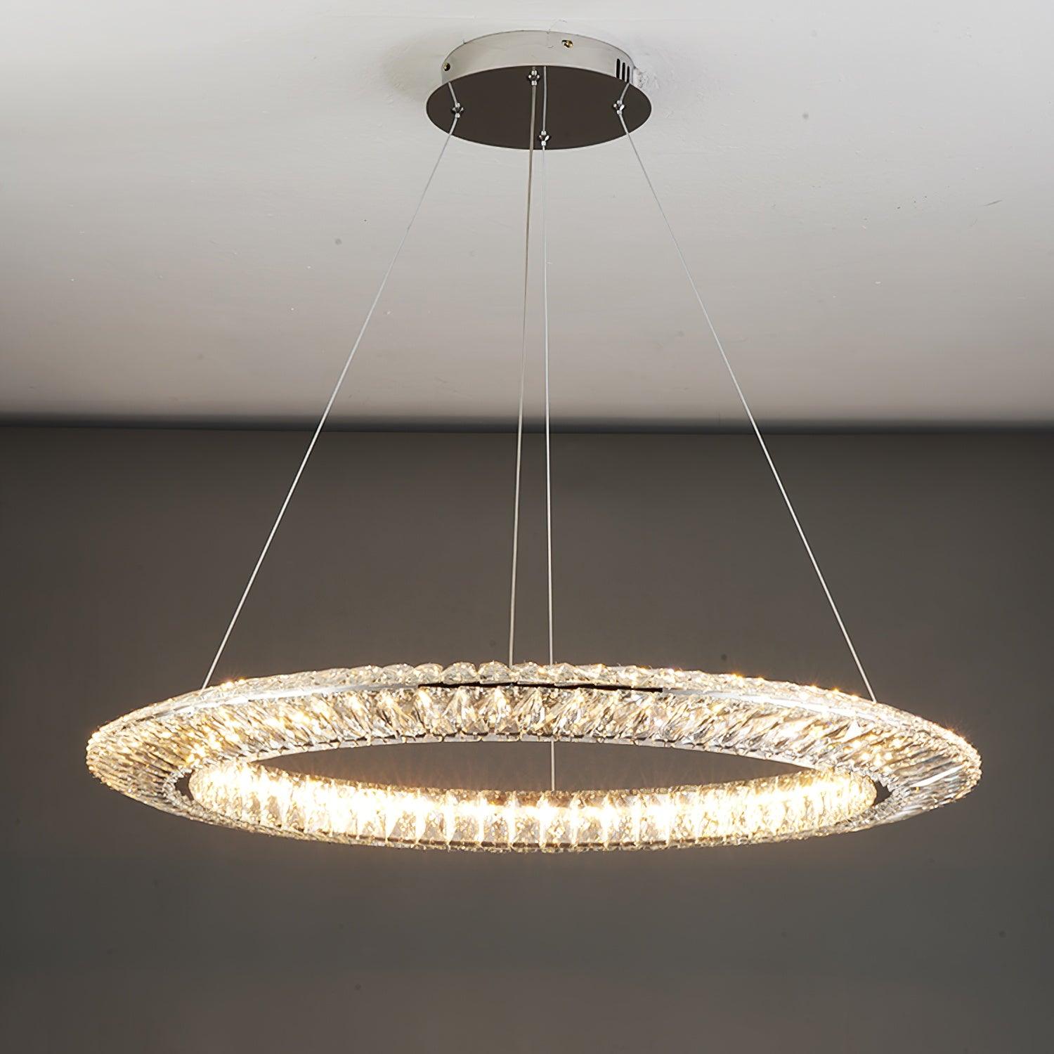 Lustra Chandelier Geometric Crystal LED Elegant - Letslighting