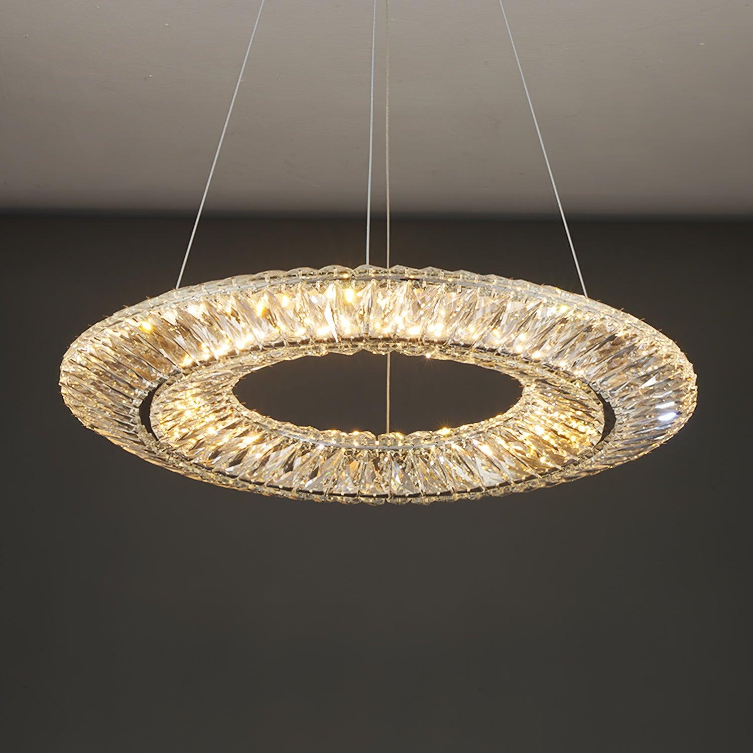 Lustra Chandelier Geometric Crystal LED Elegant - Letslighting