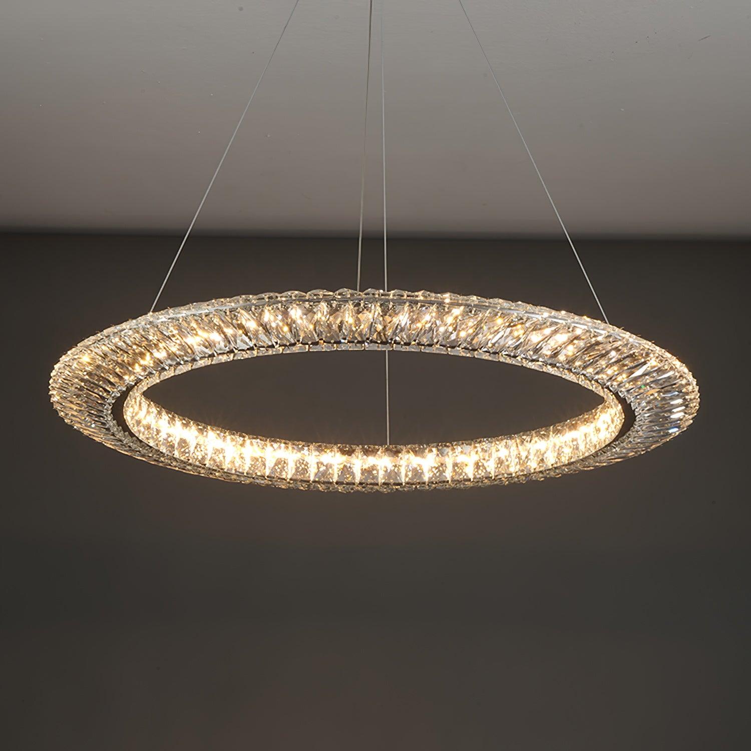 Lustra Chandelier Geometric Crystal LED Elegant - Letslighting