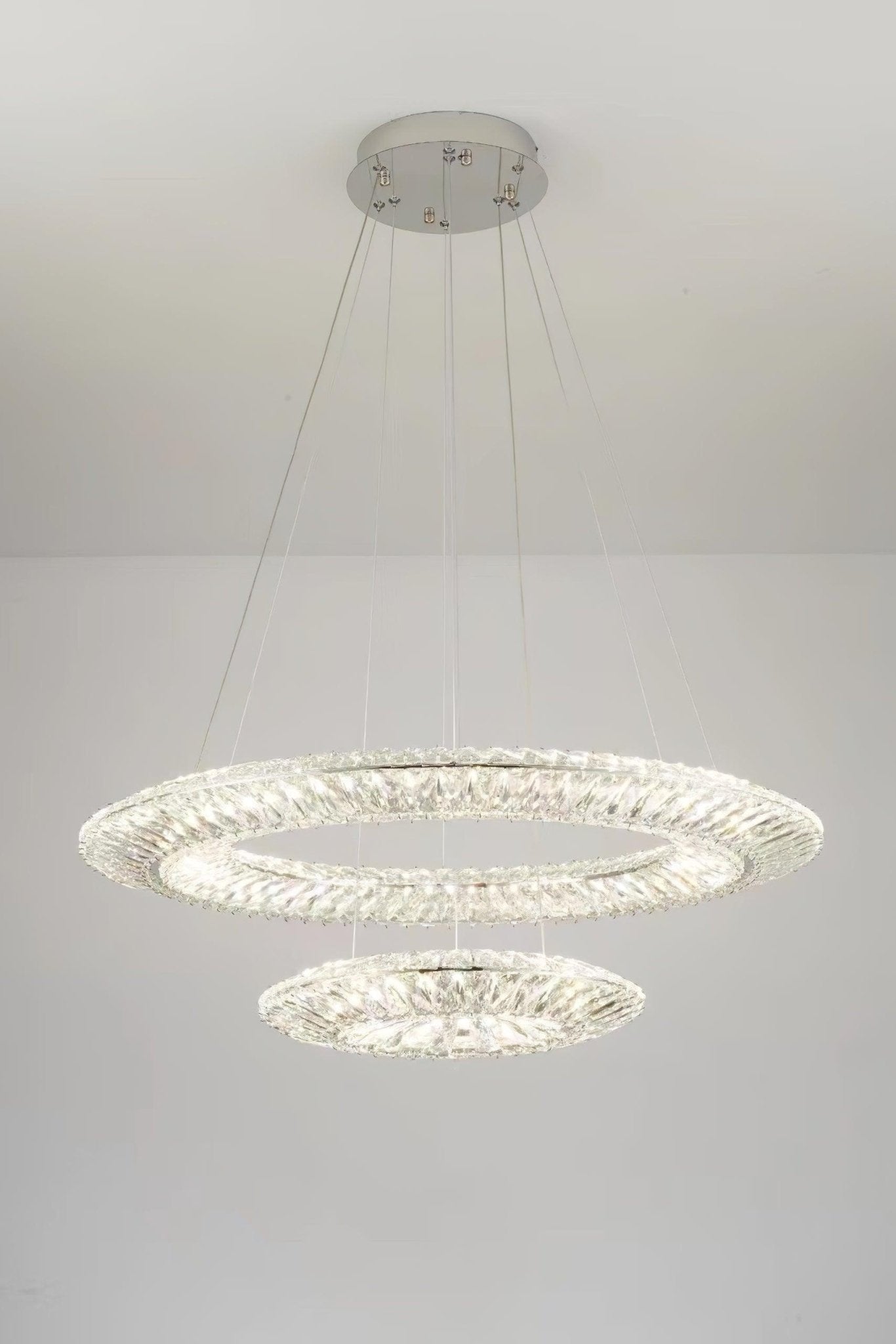 Lustra Chandelier Geometric Crystal LED Elegant - Letslighting