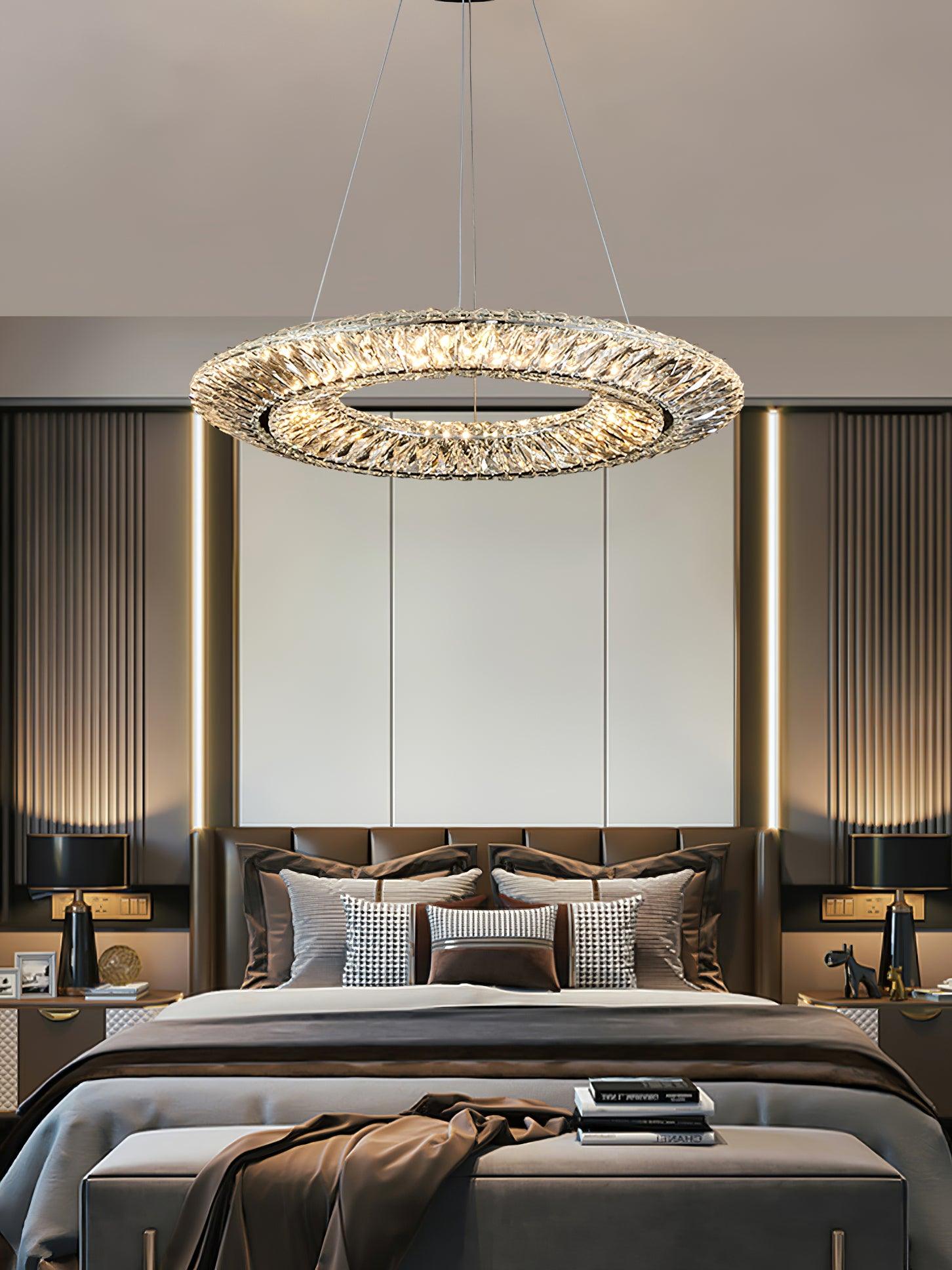 Lustra Chandelier Geometric Crystal LED Elegant - Letslighting