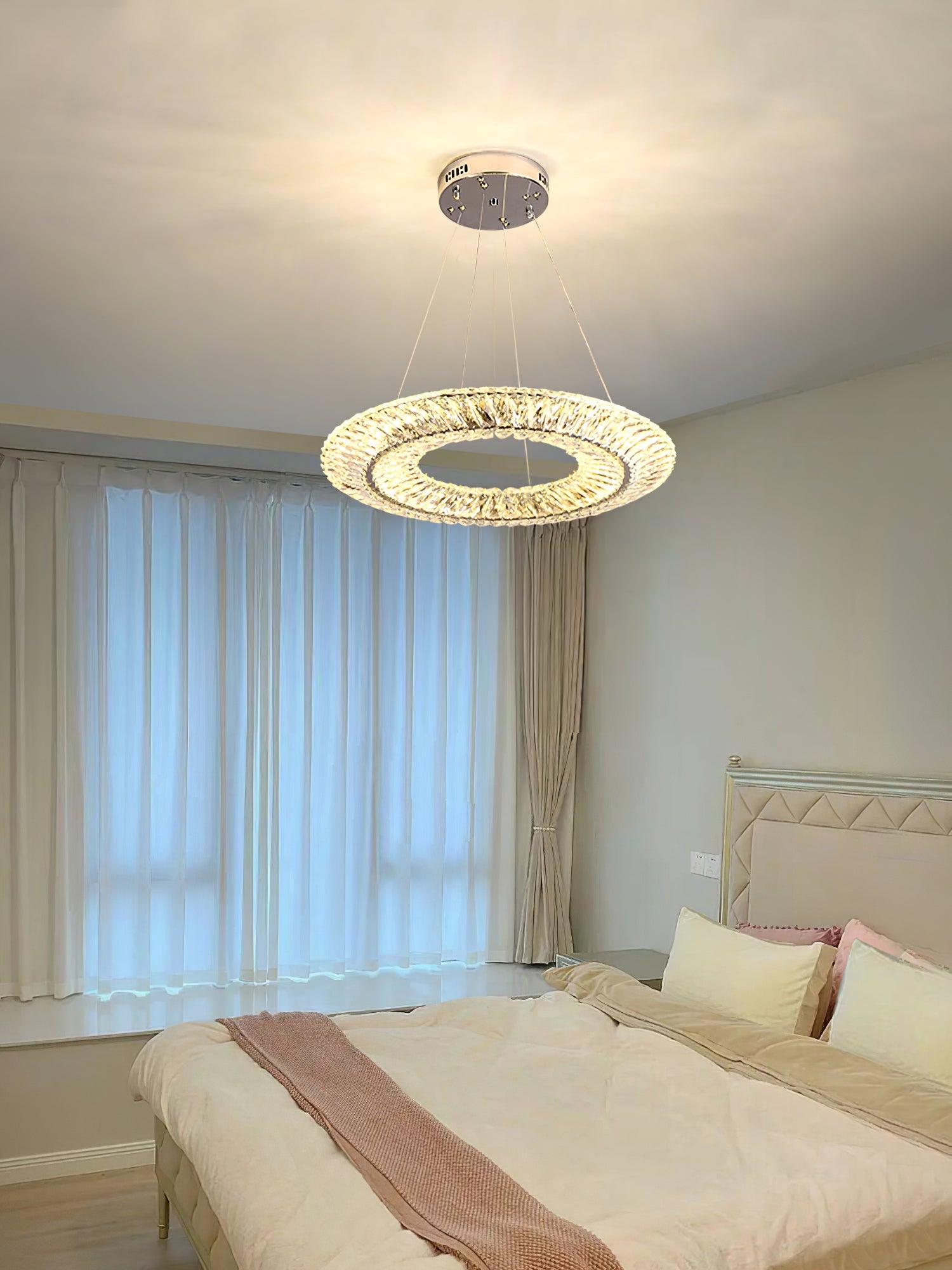 Lustra Chandelier Geometric Crystal LED Elegant - Letslighting