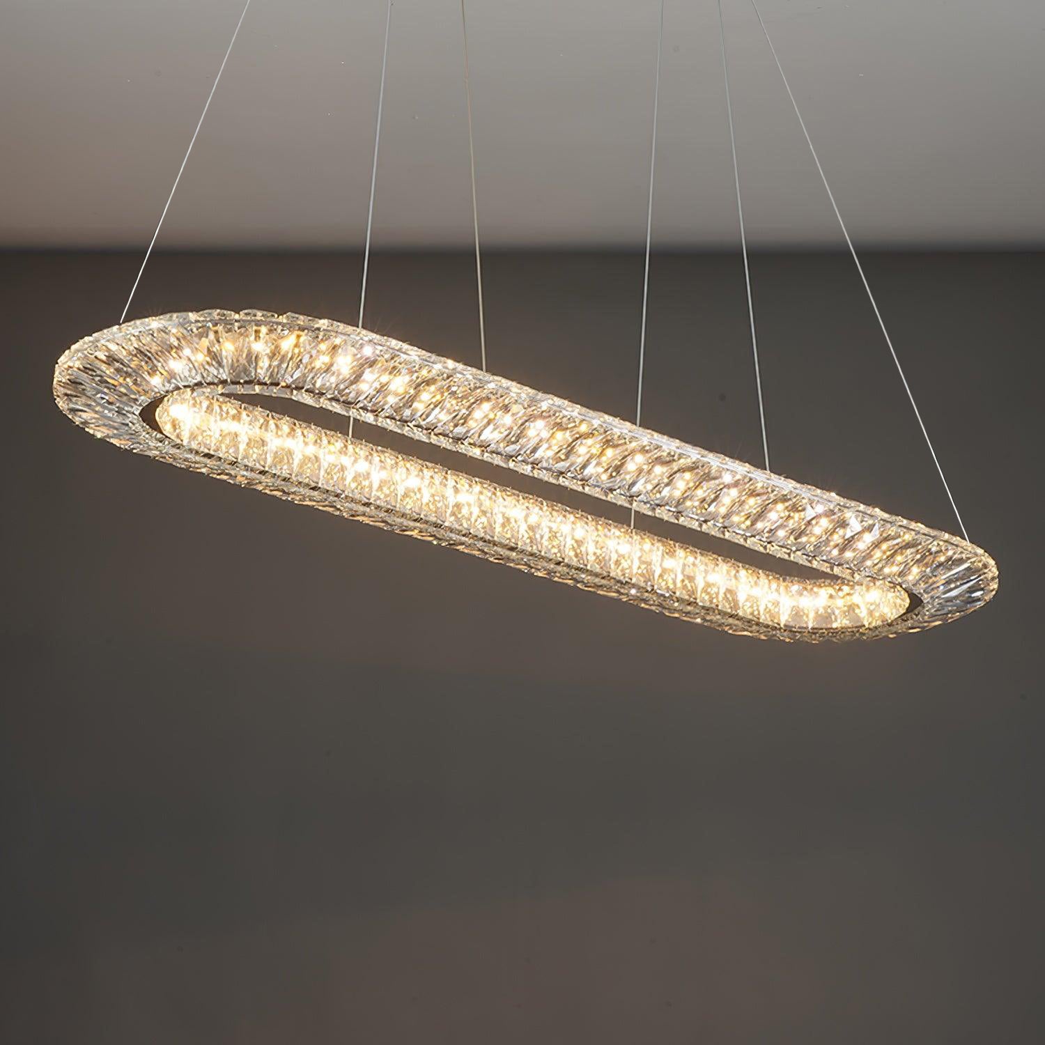 Lustra Chandelier Geometric Crystal LED Elegant - Letslighting