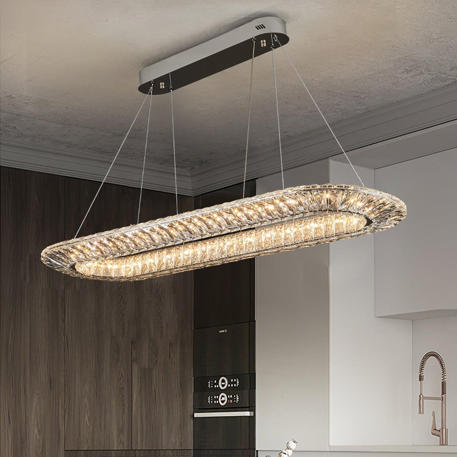 Lustra Chandelier Geometric Crystal LED Elegant - Letslighting