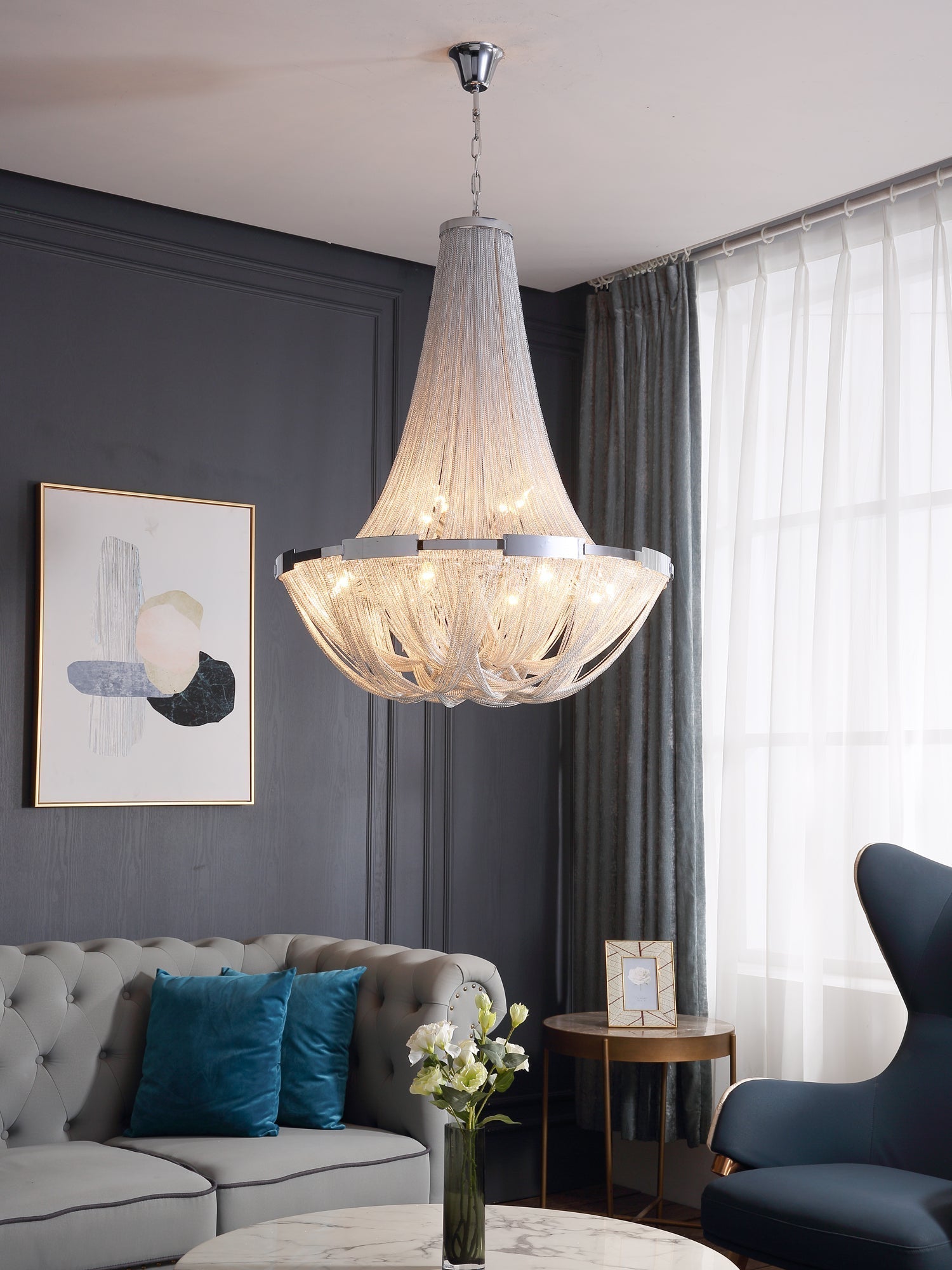 Solara Chandelier Tassel Aluminum Chain - Letslighting