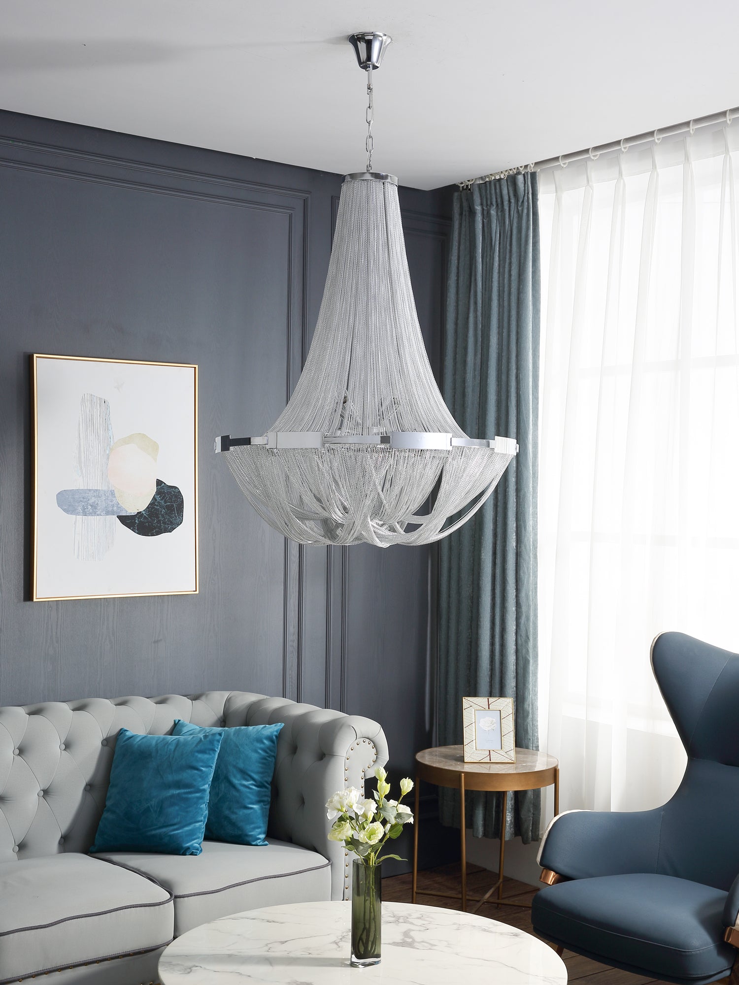 Solara Chandelier Tassel Aluminum Chain - Letslighting