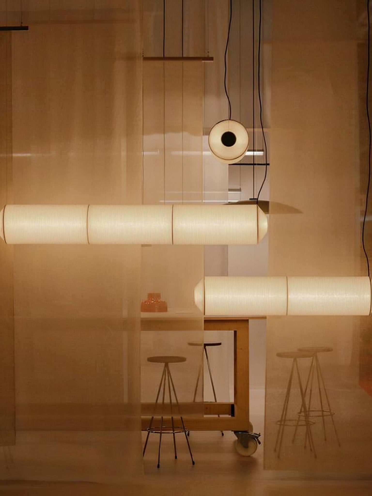 Citheis Modern Minimalist Natural Mulberry Silk Metal Pendant Lamp - Blowlighting