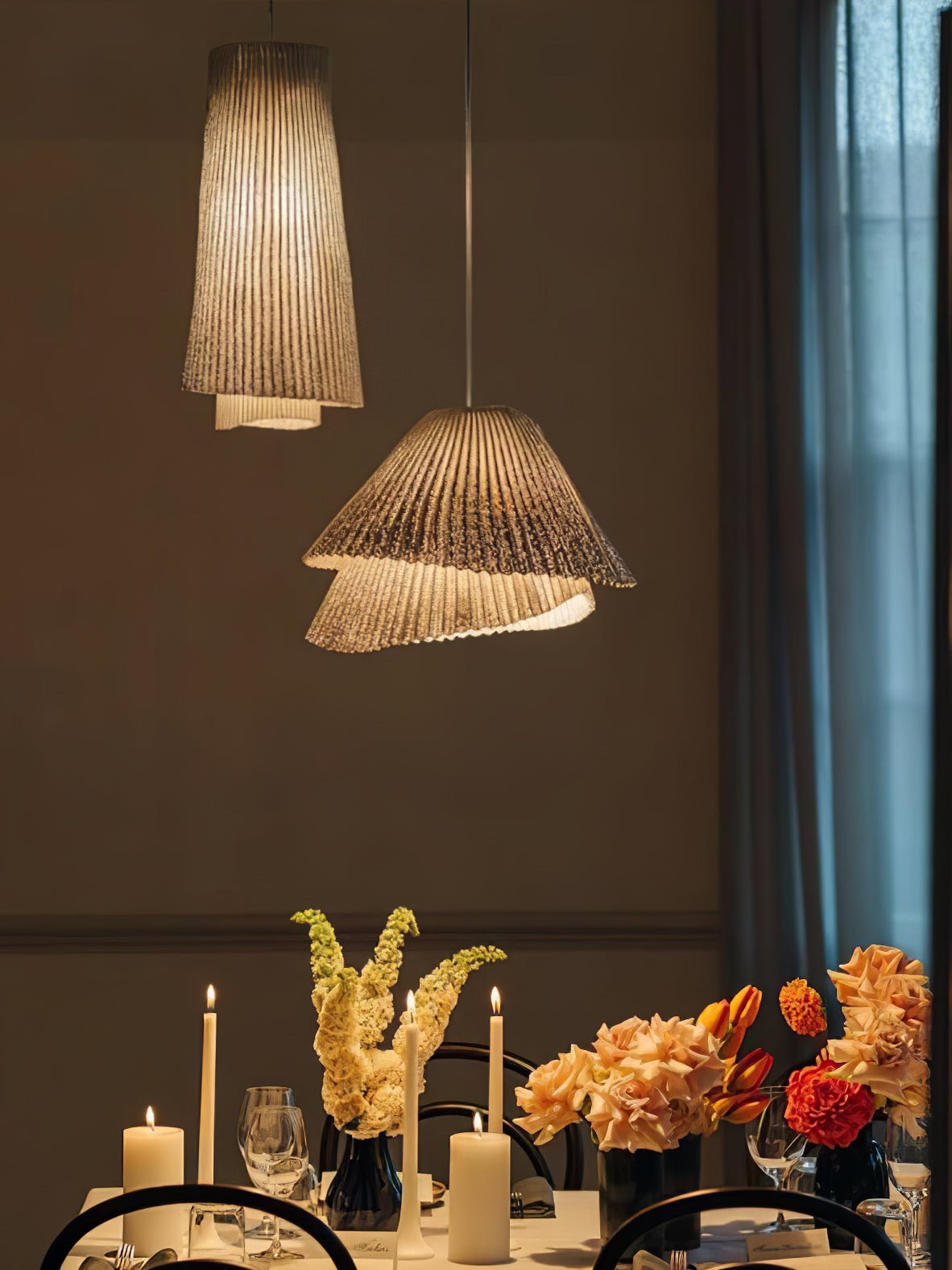 Stainless Steel Pleated Pendant Lamp - Blowlighting