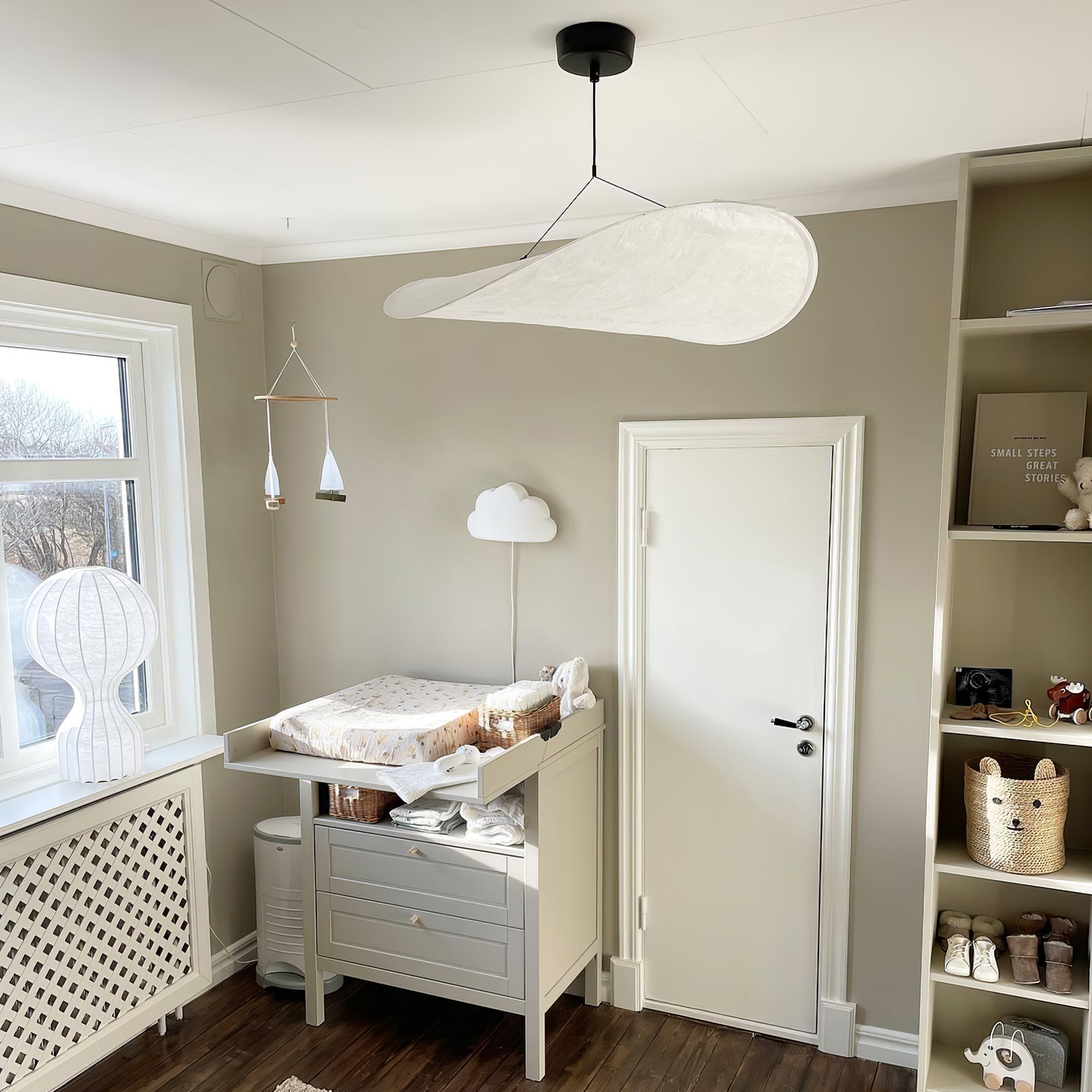 Elyno Sculptural Fabric Pendant Lamp - Letslighting