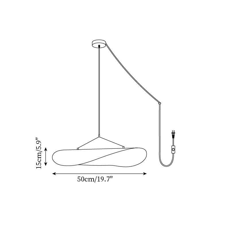 Elyno Sculptural Fabric Pendant Lamp - Letslighting