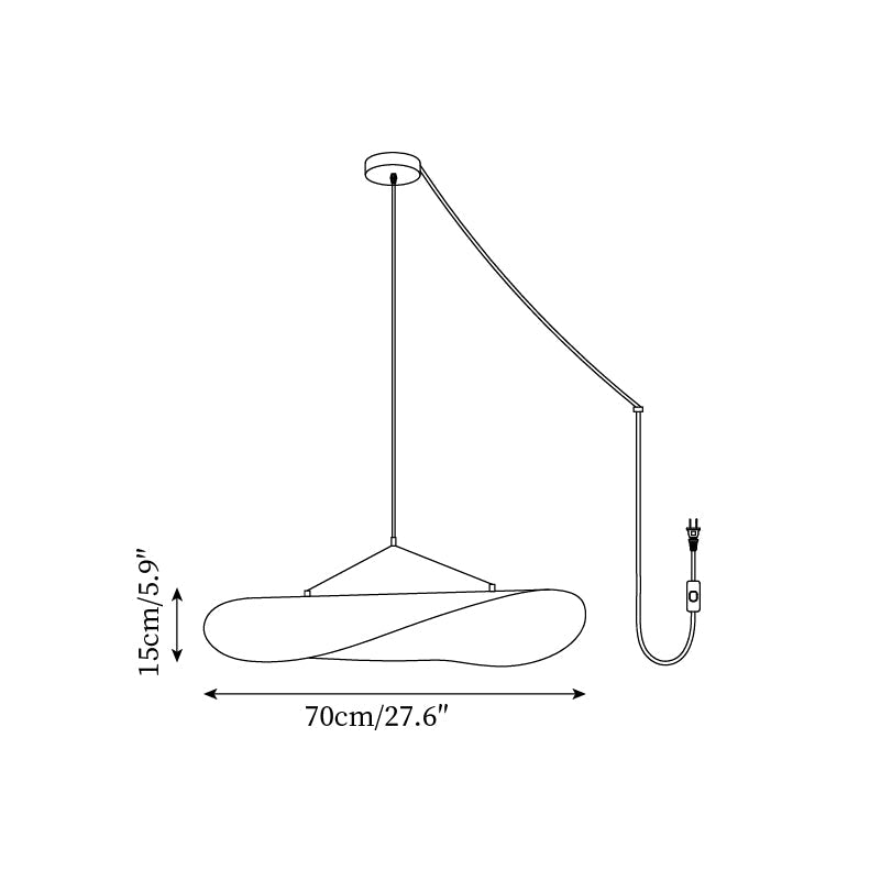 Elyno Sculptural Fabric Pendant Lamp - Letslighting