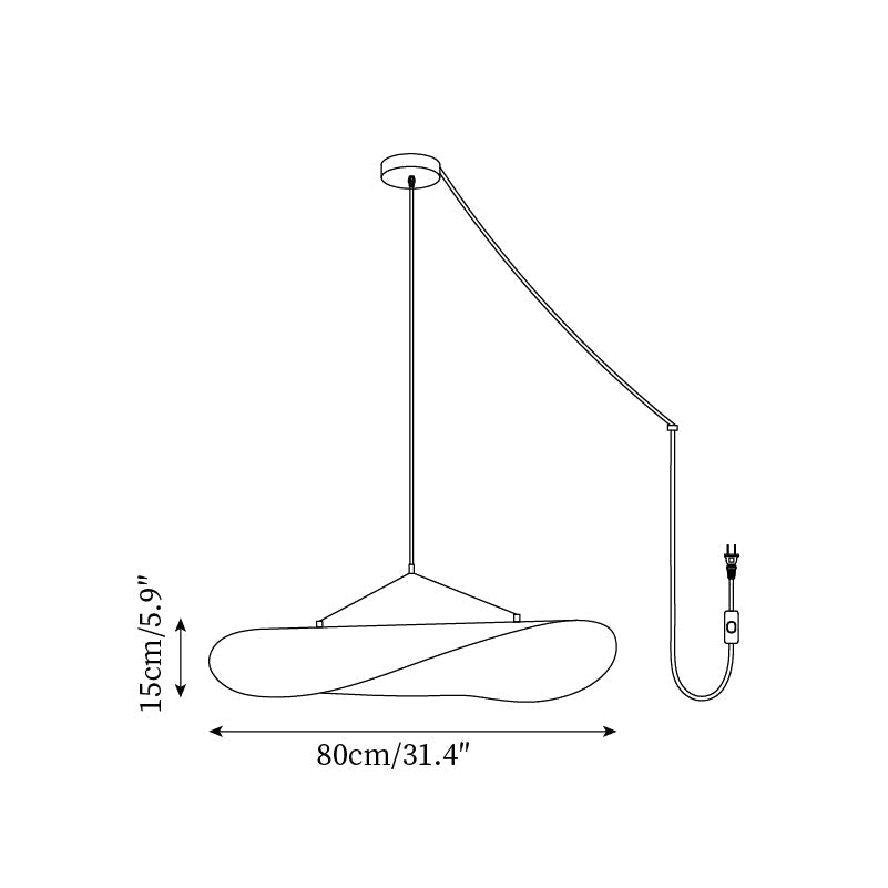 Elyno Sculptural Fabric Pendant Lamp - Letslighting