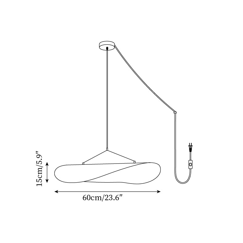 Elyno Sculptural Fabric Pendant Lamp - Letslighting