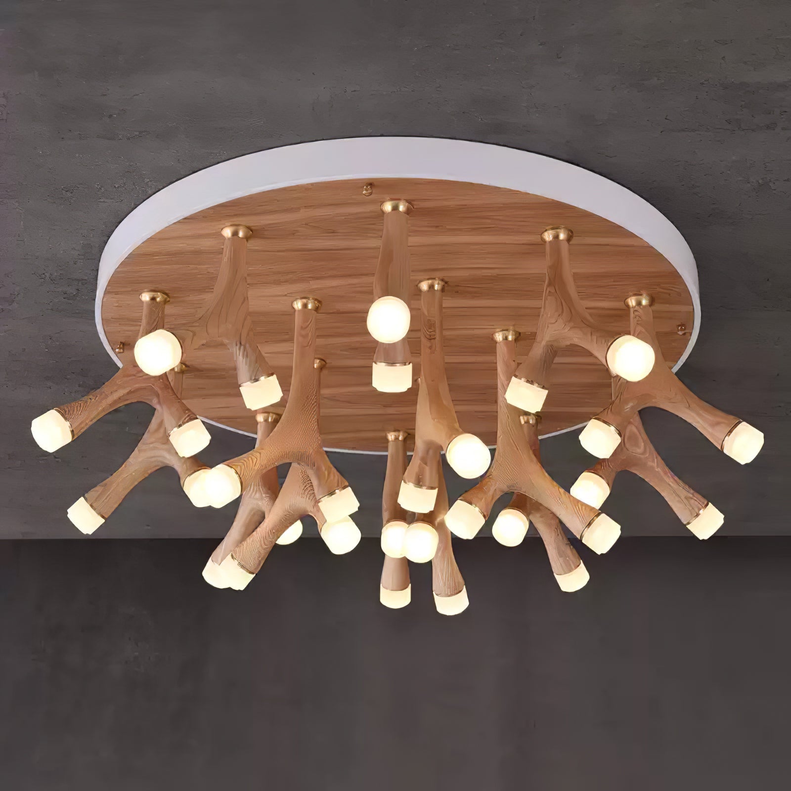 Vilorion Nature-Inspired Wood Ceiling Light - Blowlighting