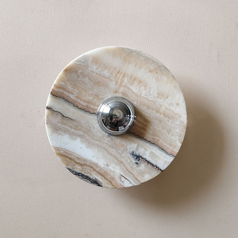 Olrine Modern Minimalist Marble Metal Wall Lamp - Lamp Copper
