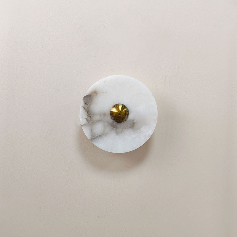 Olrine Modern Minimalist Marble Metal Wall Lamp - Lamp Copper