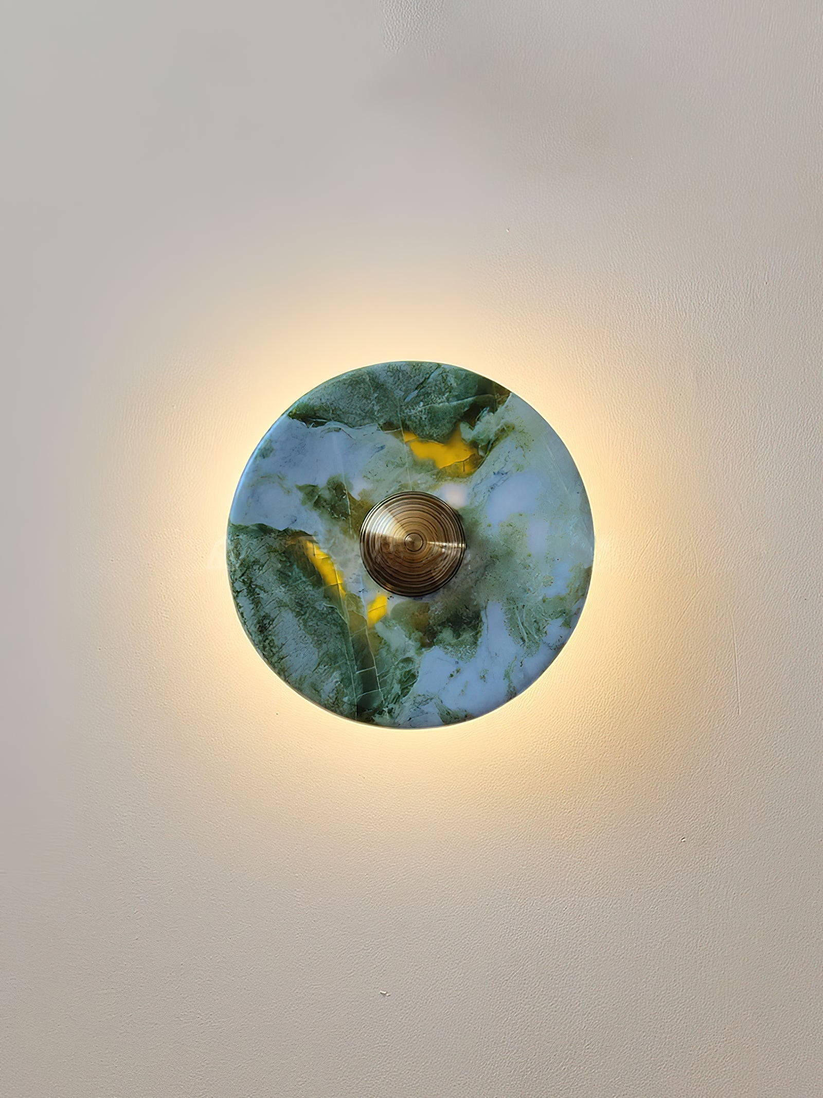 Olrine Modern Minimalist Marble Metal Wall Lamp - Lamp Copper