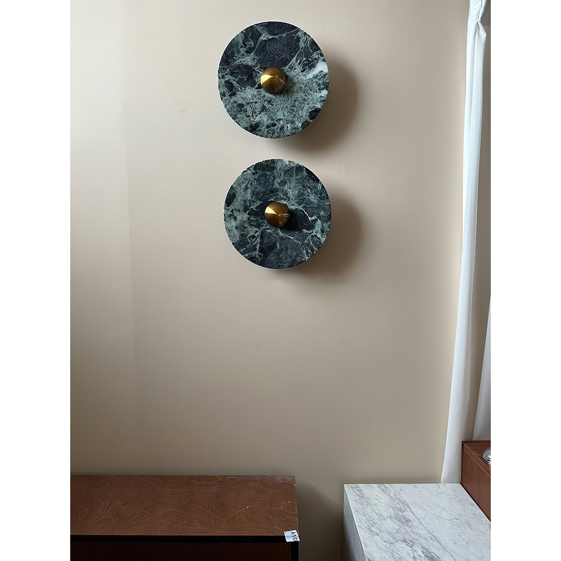 Olrine Modern Minimalist Marble Metal Wall Lamp - Lamp Copper