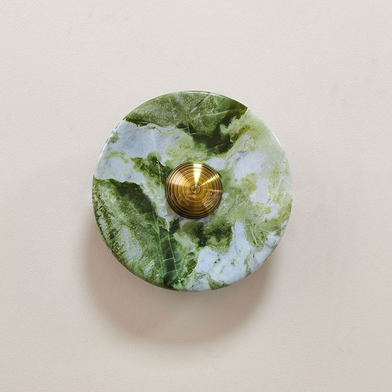Olrine Modern Minimalist Marble Metal Wall Lamp - Lamp Copper