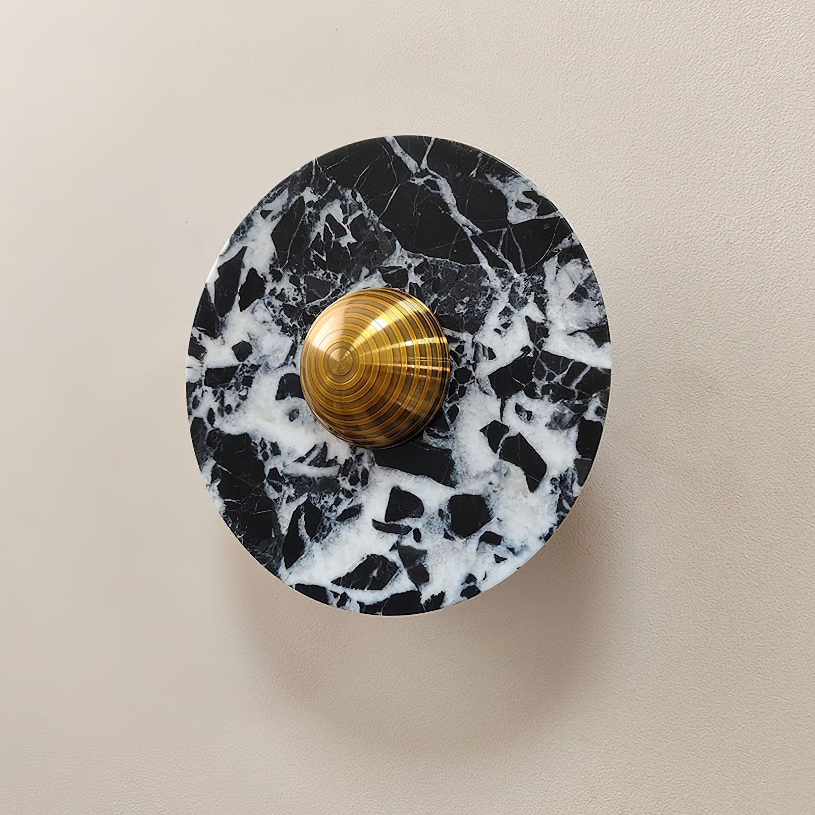 Olrine Modern Minimalist Marble Metal Wall Lamp - Lamp Copper
