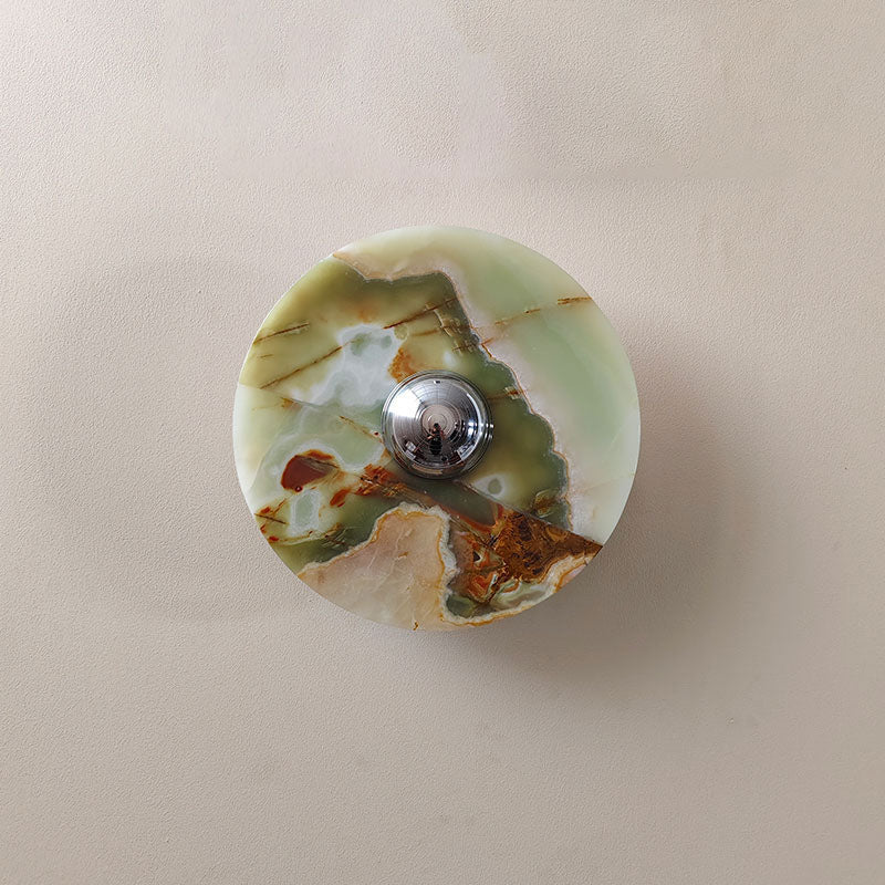 Olrine Modern Minimalist Marble Metal Wall Lamp - Lamp Copper