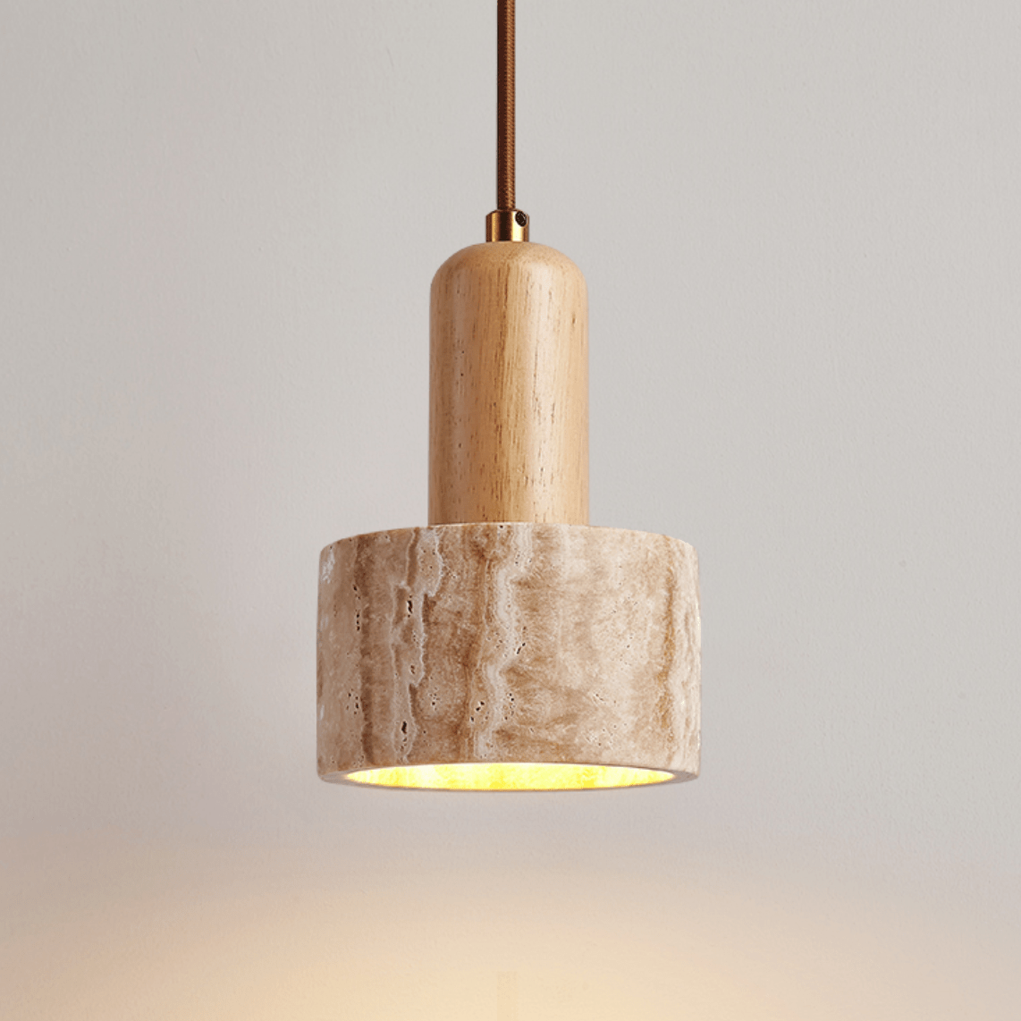 Terra Moderne Minimaliste Travertin Suspension Lampe