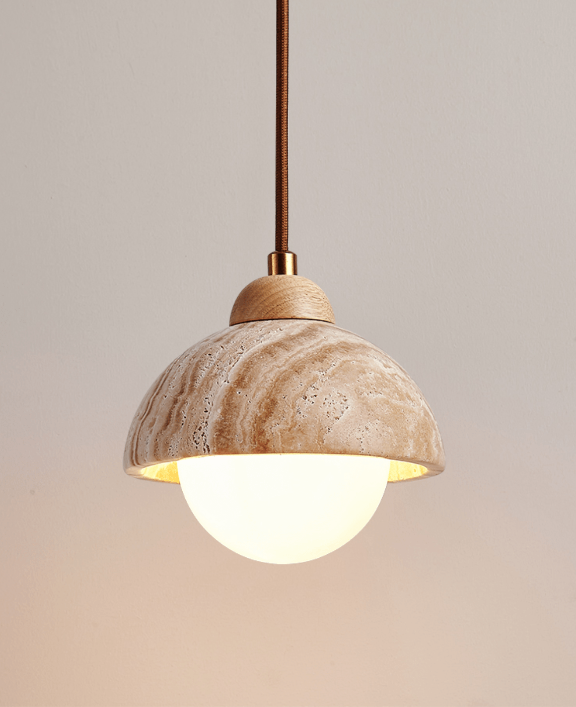 Terra Moderne Minimaliste Travertin Suspension Lampe