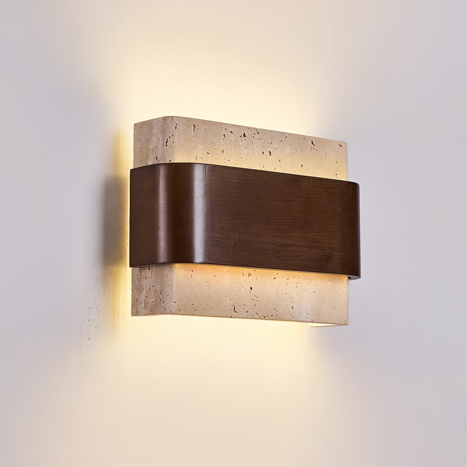 Ulnoros Paneled Travertine Wall Light - Letslighting