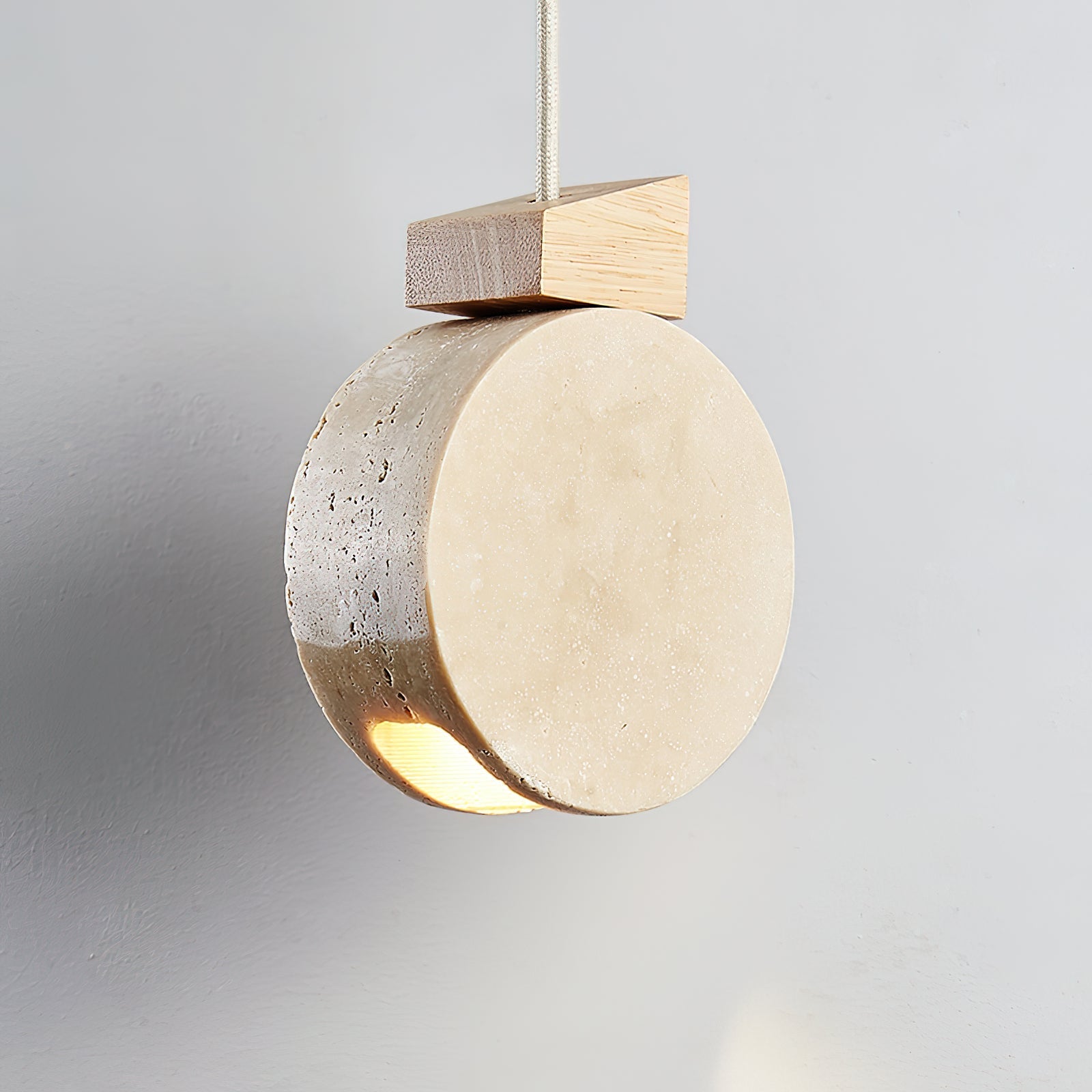 Ritta Pendant Light Geometry Travertine - Letslighting
