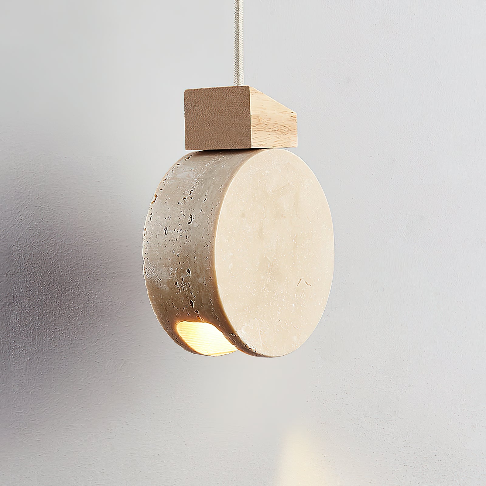 Ritta Pendant Light Geometry Travertine - Letslighting