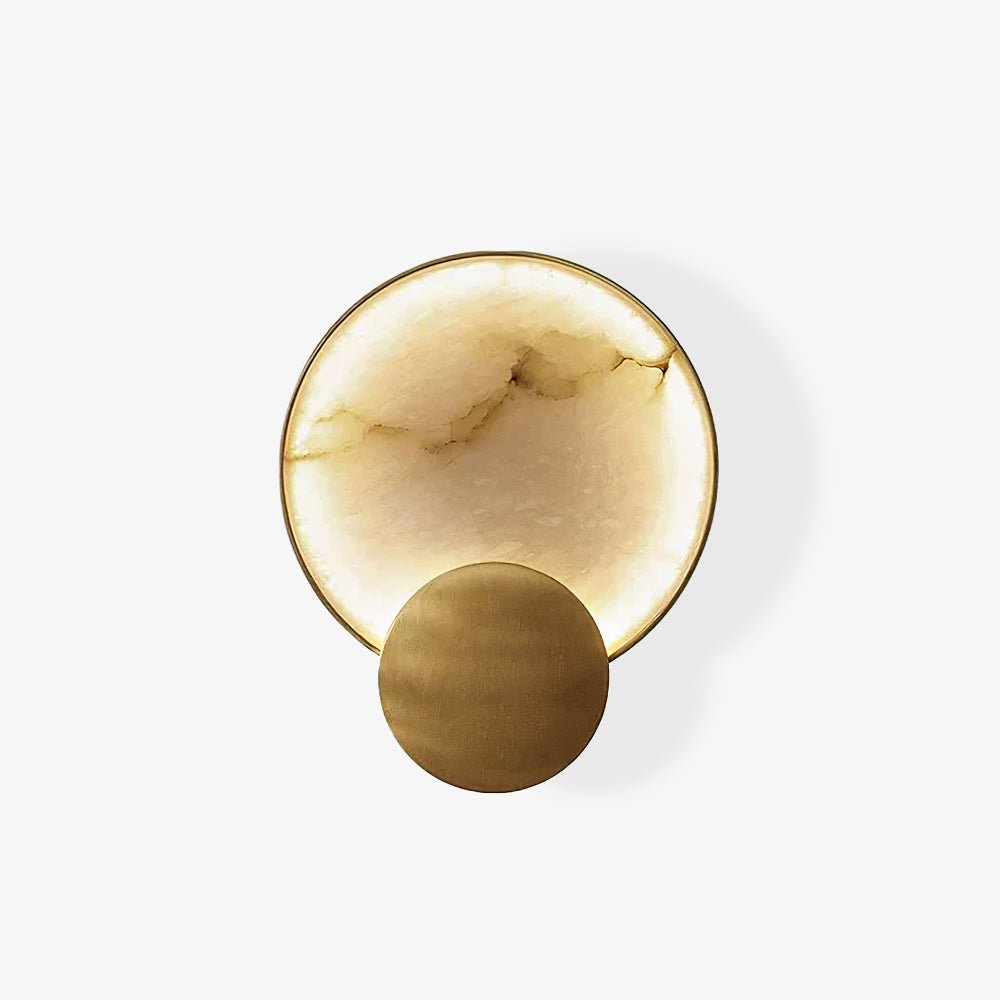 Myvelarae Circular Alabaster Wall Light - Letslighting