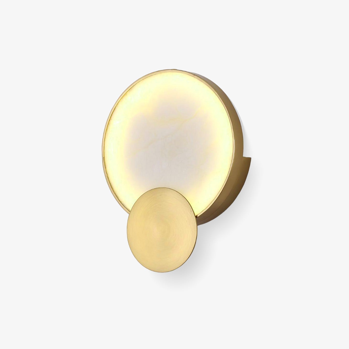 Myvelarae Circular Alabaster Wall Light - Letslighting