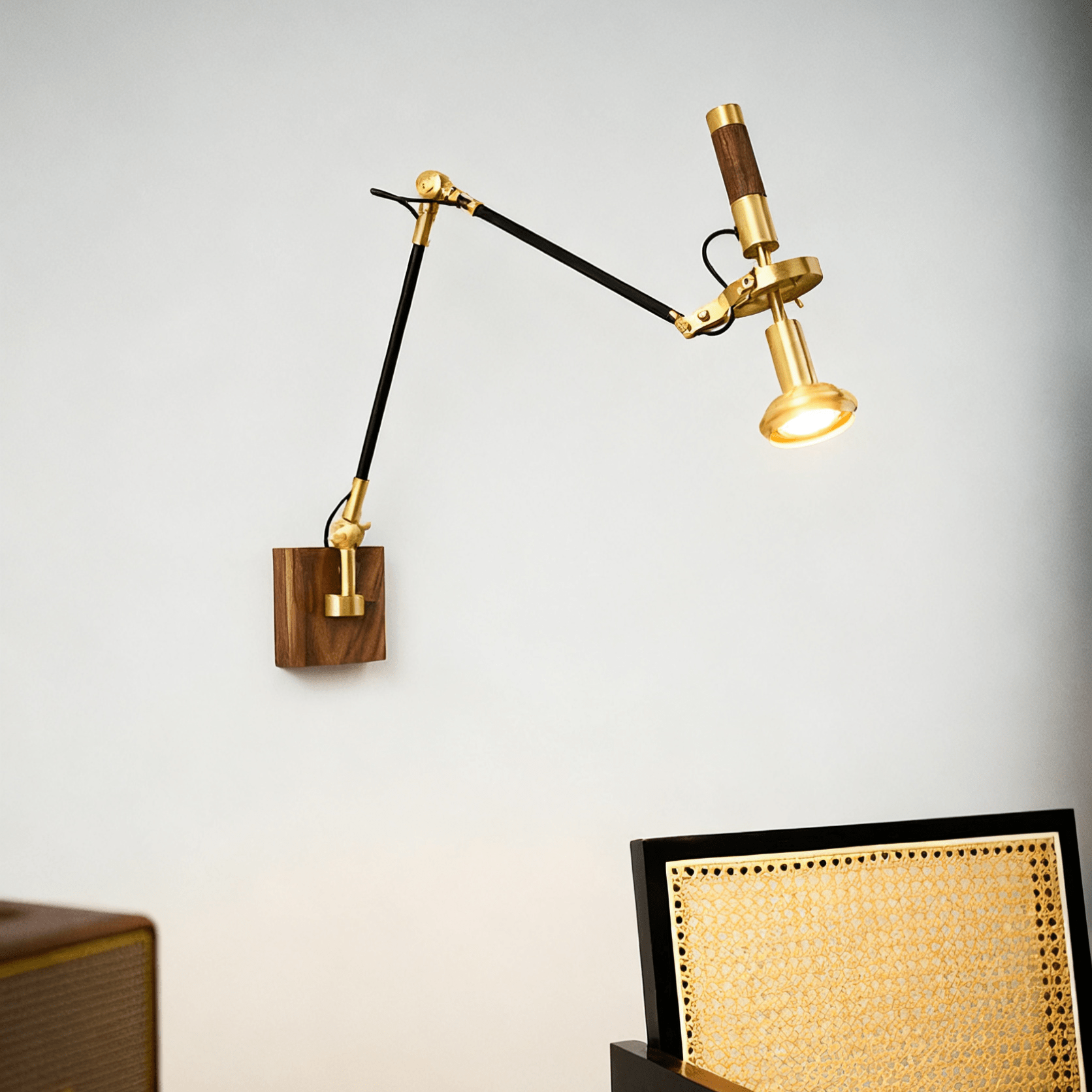 Thalia Applique Murale Industrielle Moderne en Bois