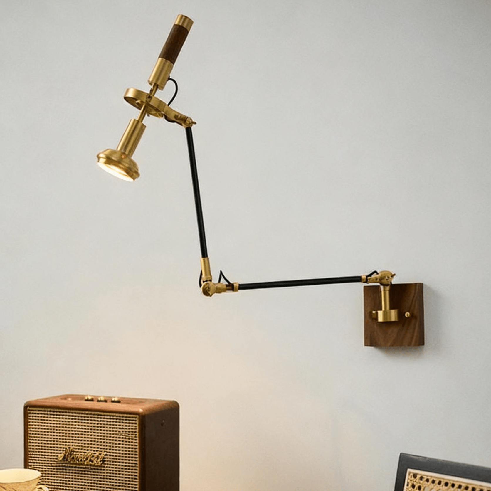 Thalia Applique Murale Industrielle Moderne en Bois