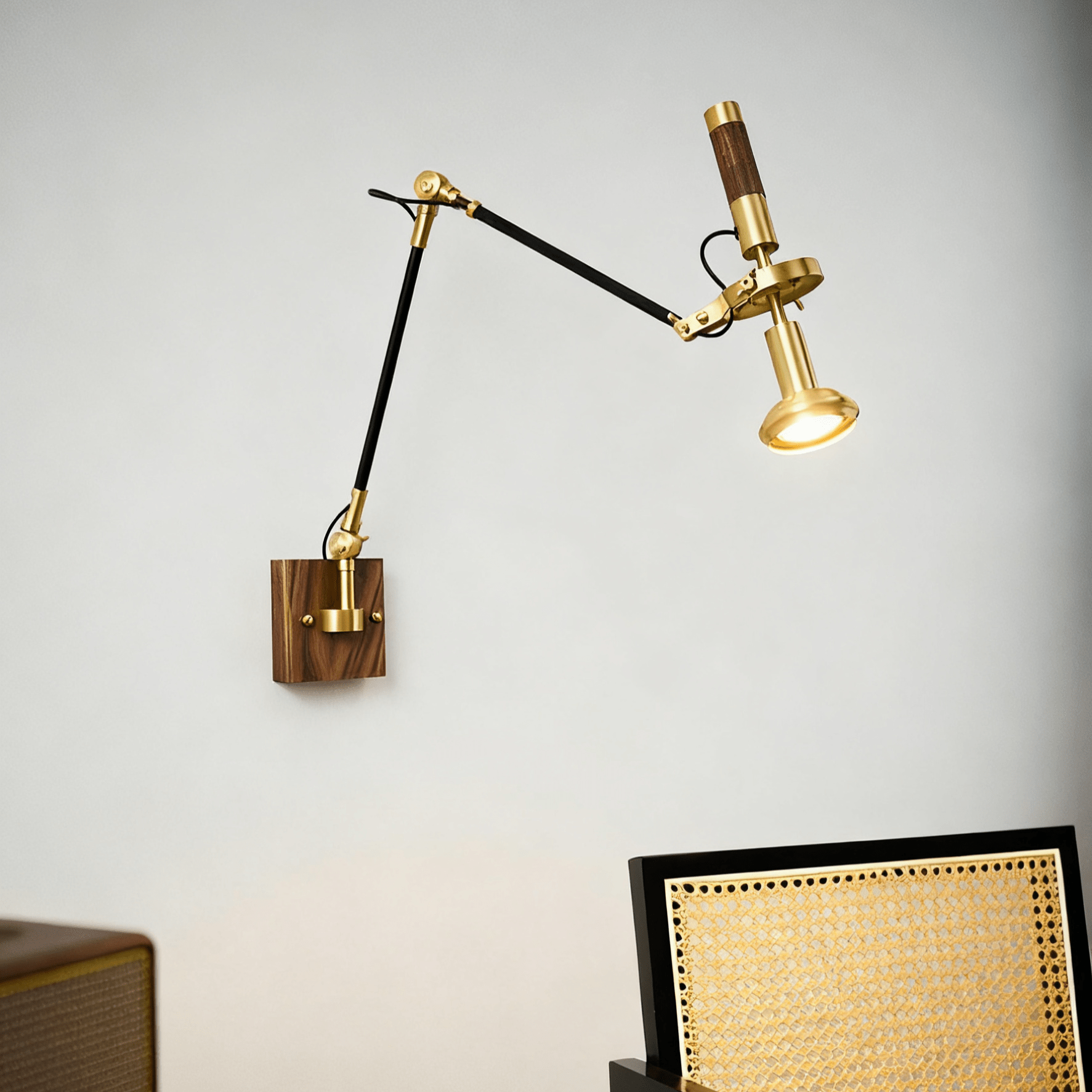 Thalia Applique Murale Industrielle Moderne en Bois