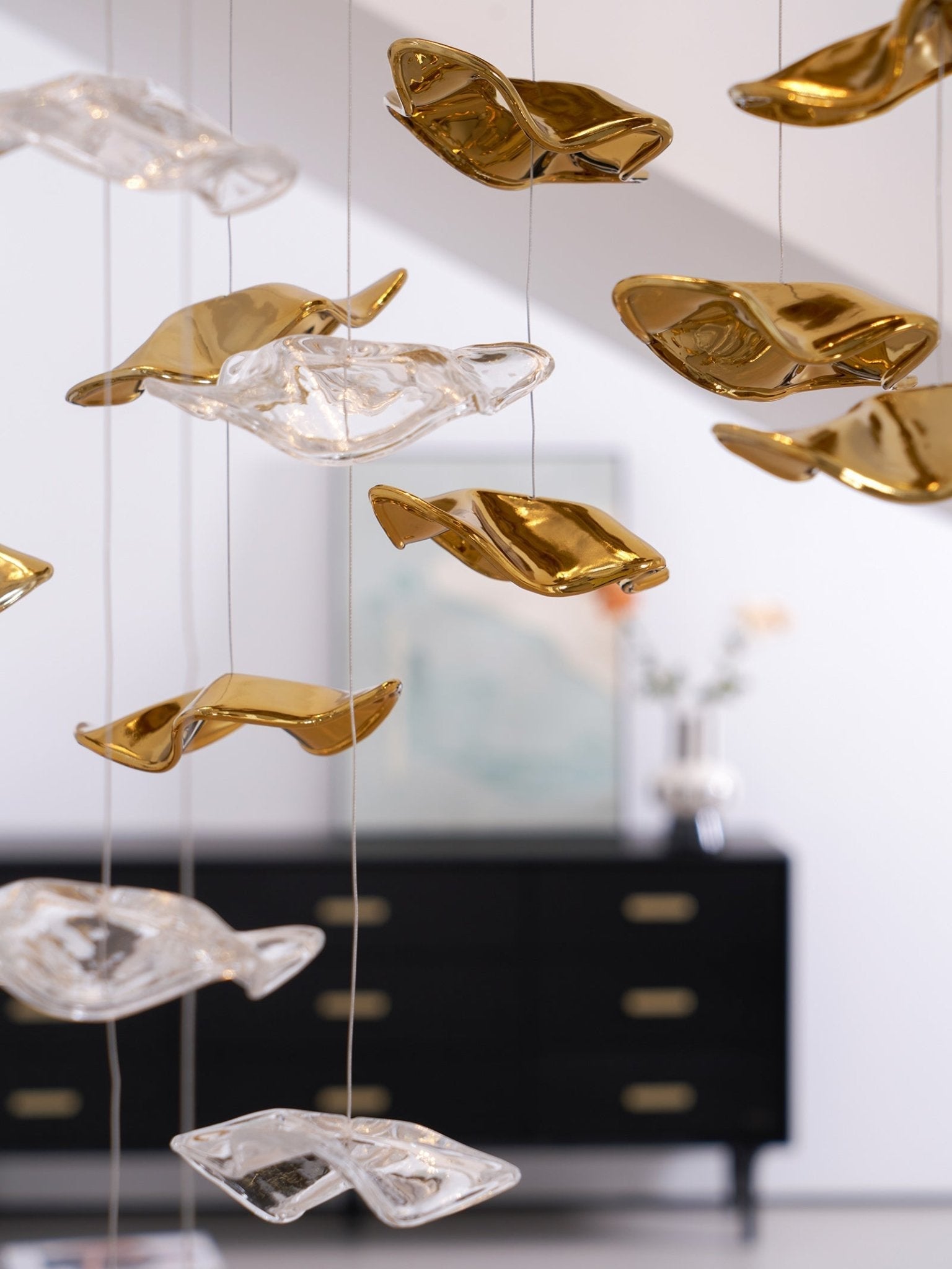 Vecarisra Luxury Tidal Art Glass Pendants Lamp - Blowlighting