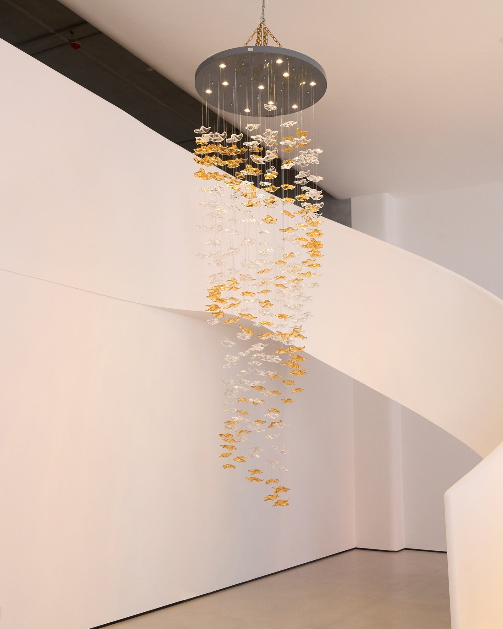 Nephele Crystal Leaf Chandelier - Blowlighting