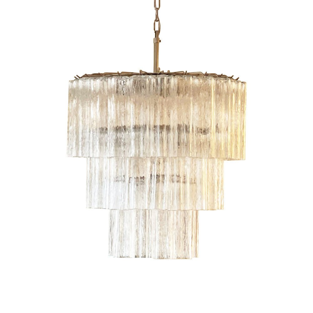 Aurora Chandelier Tiered Murano Glass Tube Waterfall Luxury - Letslighting
