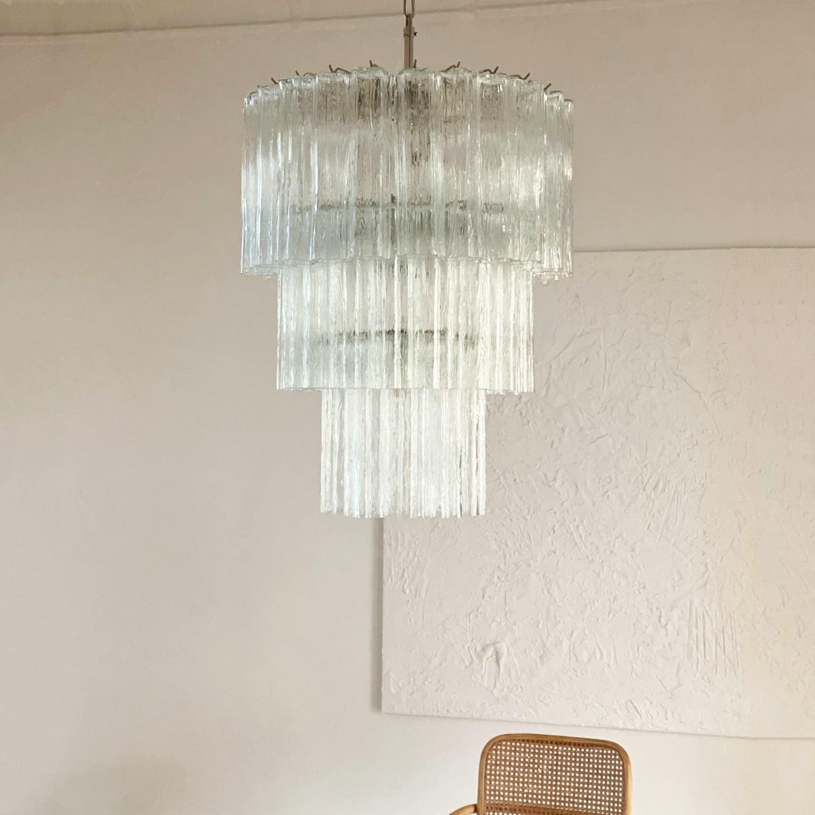 Aurora Chandelier Tiered Murano Glass Tube Waterfall Luxury - Letslighting
