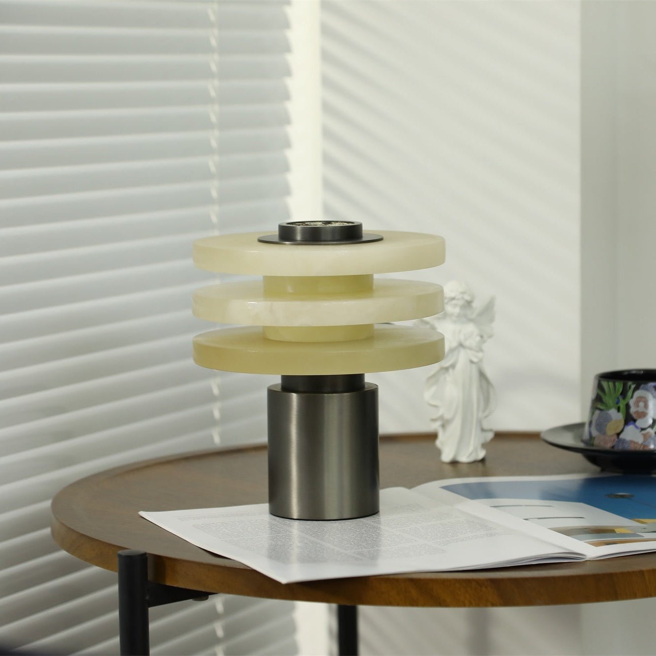Tiered Obelisk Alabaster Table Lamp - Vakkerlight