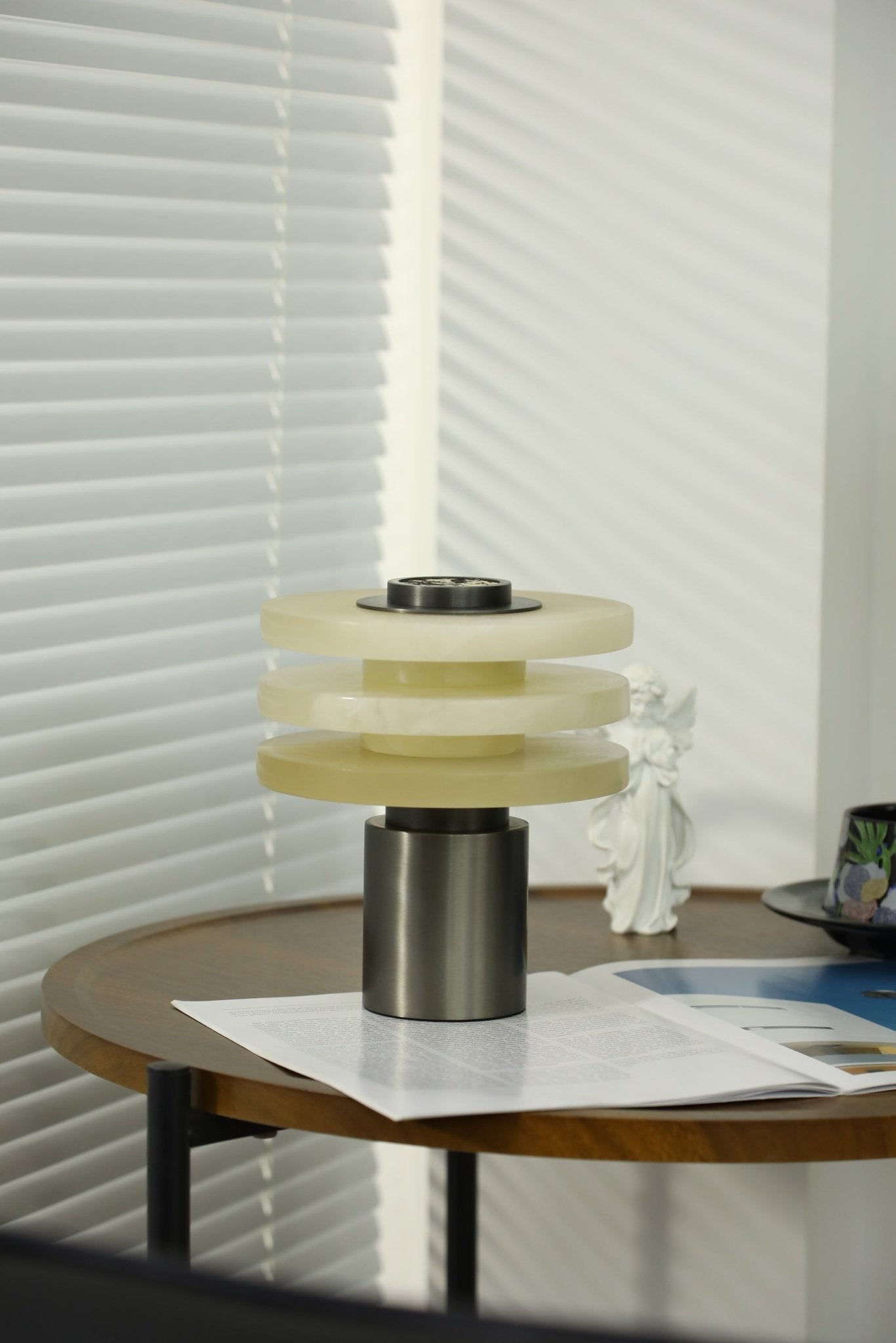 Tiered Obelisk Alabaster Table Lamp - Vakkerlight