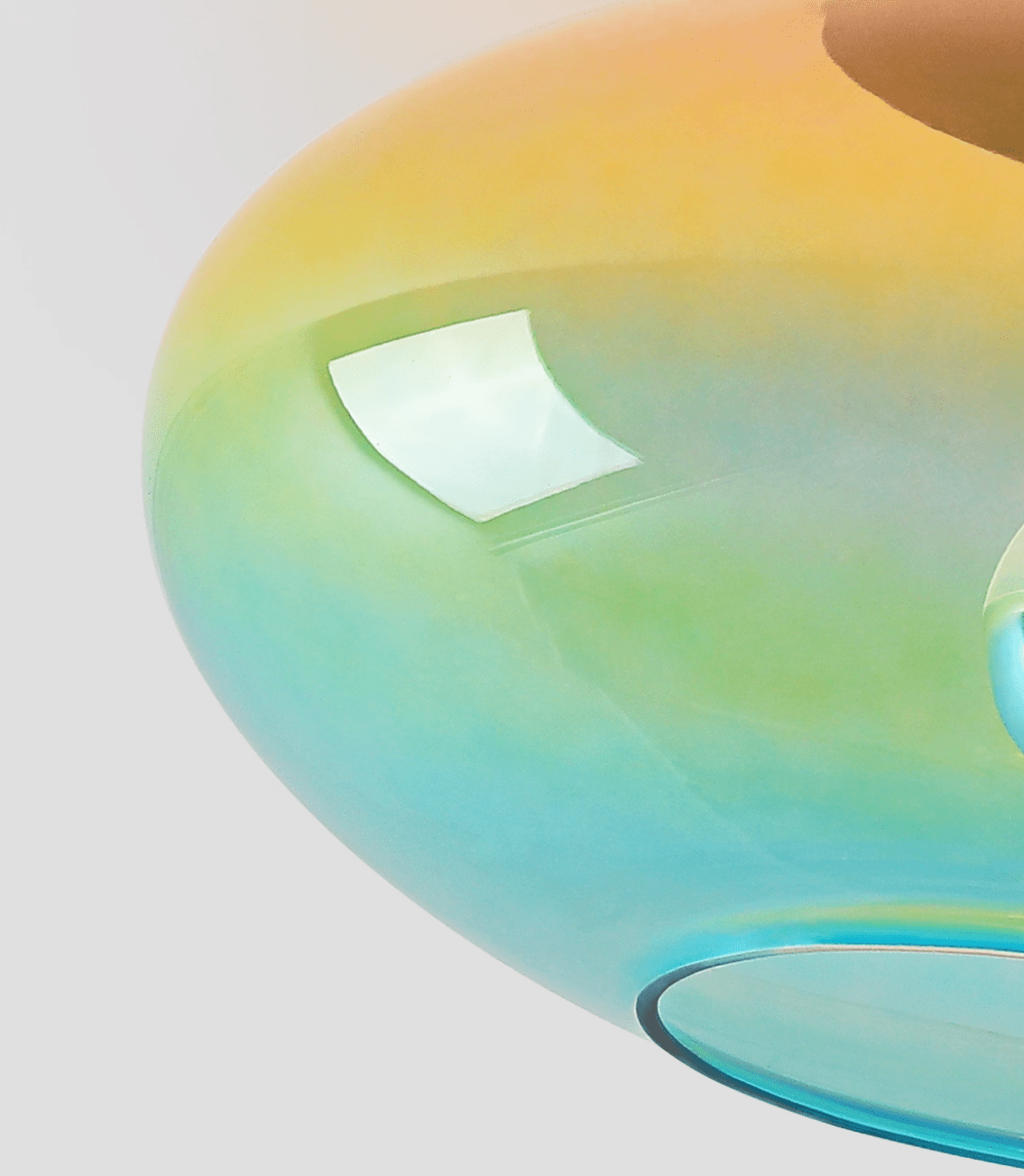 Tilio Artistique Bois Verre Plafonnier Lampe