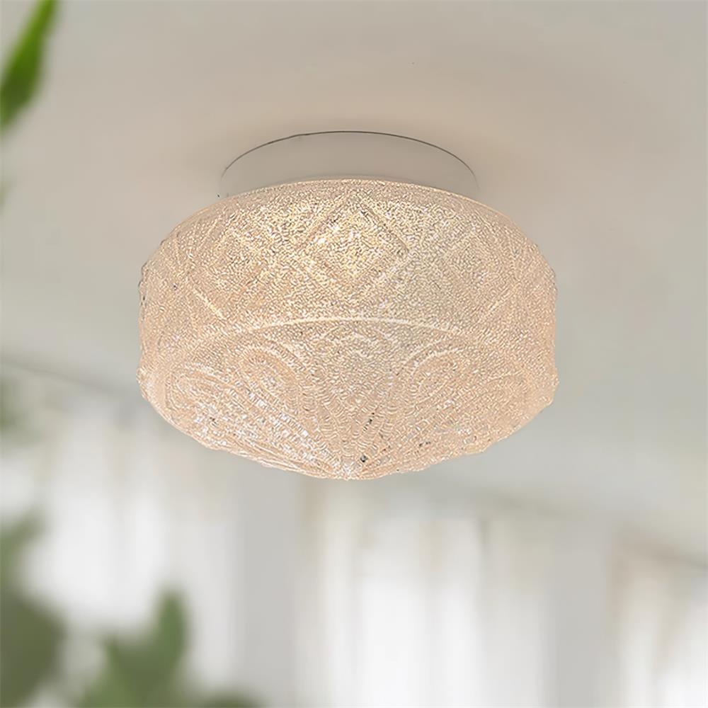 Evale Frosted Glass Flush Mount Ceiling Light - Letslighting