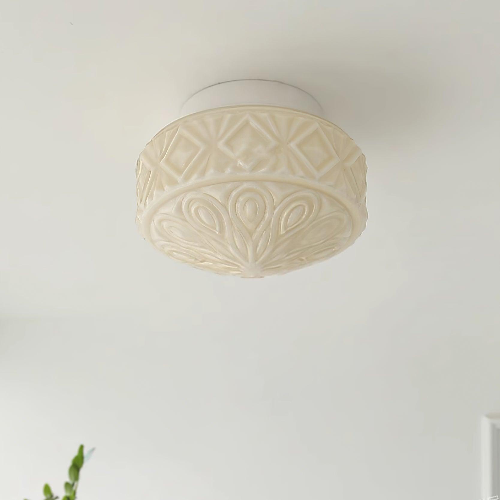 Evale Frosted Glass Flush Mount Ceiling Light - Letslighting