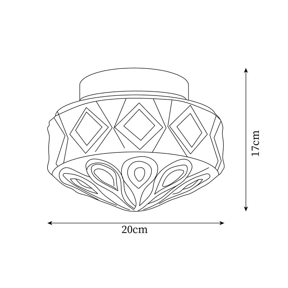 Evale Frosted Glass Flush Mount Ceiling Light - Letslighting